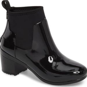 Hunter Original Gloss Chelsea Heeled Rainboot sz 8